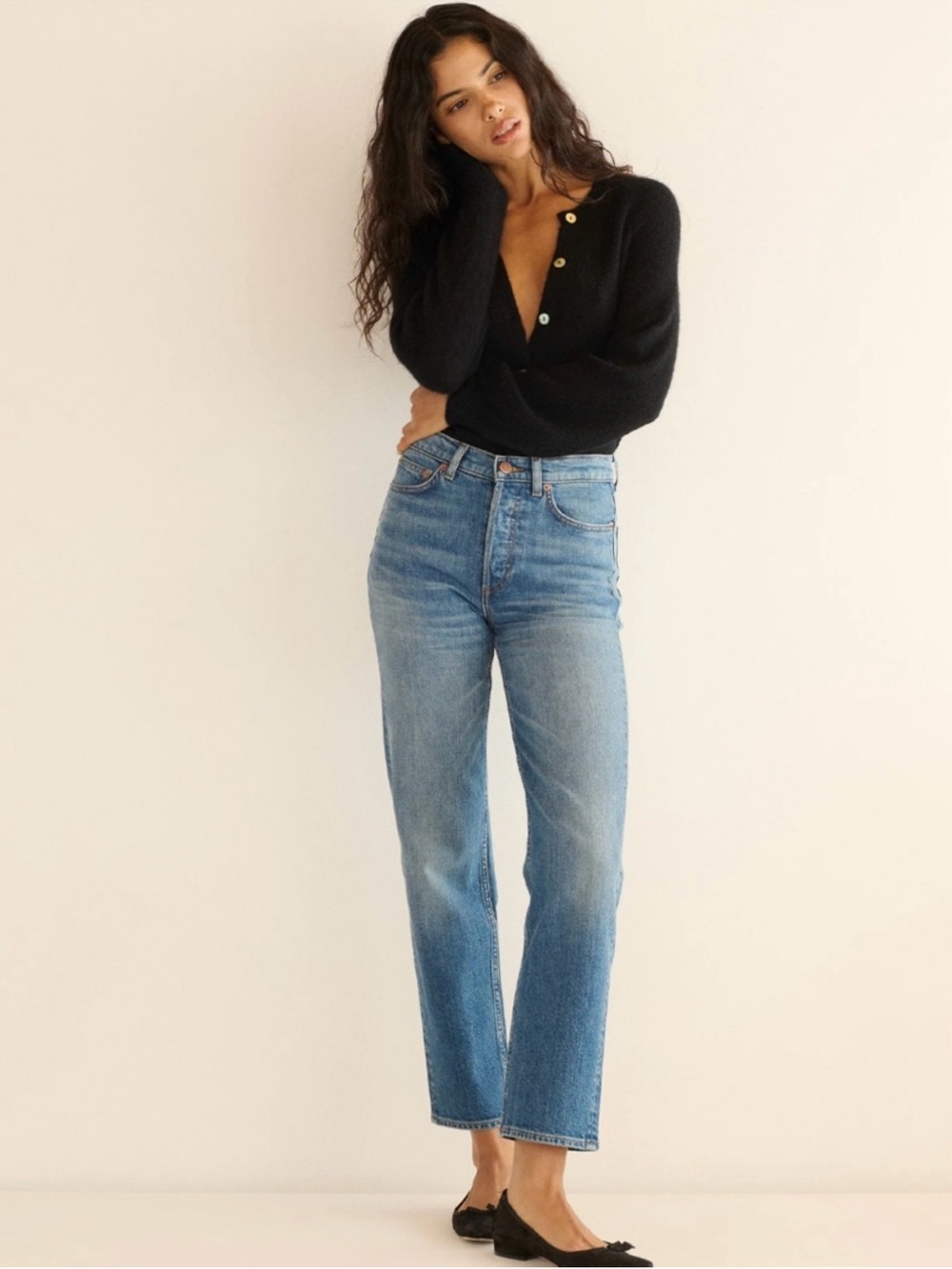 NWT DOEN Diana Mid-Rise Straight Leg Women’s Jeans in Hermines Wash